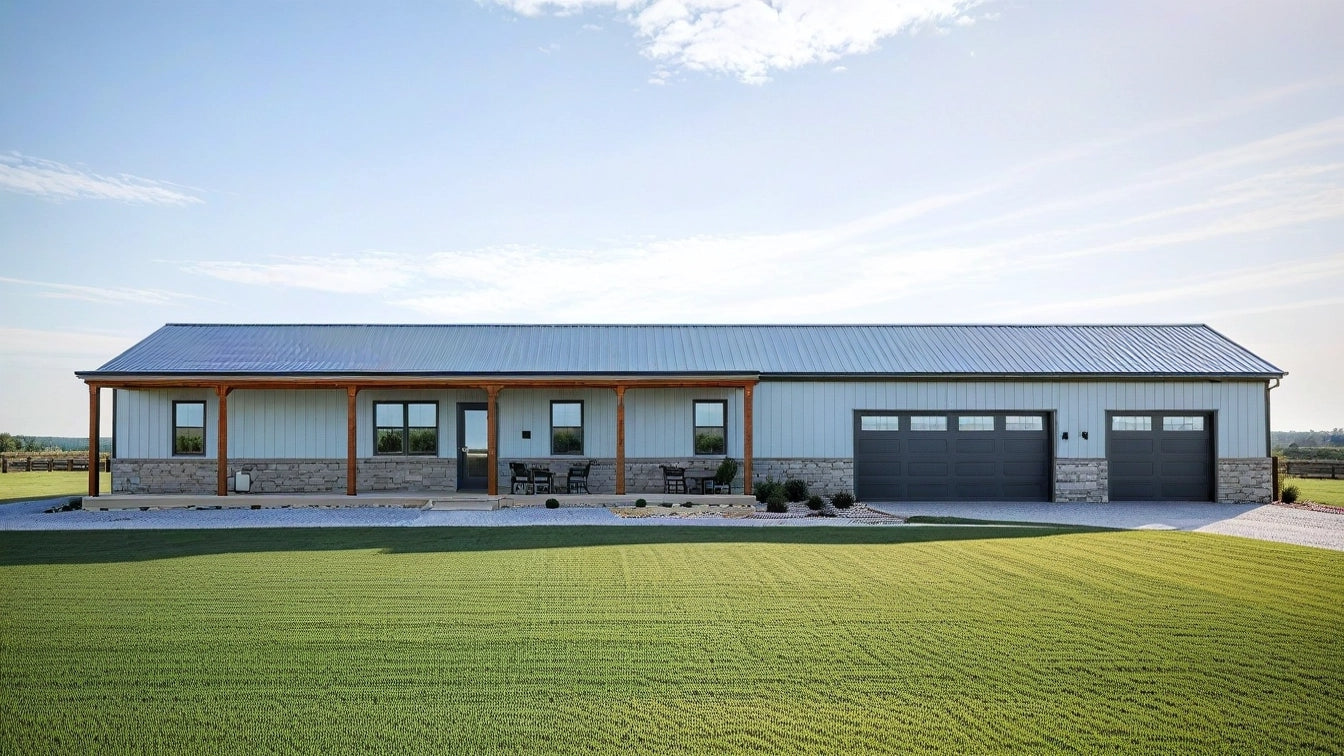 PL-62001 Greenbrush Barndominium House Plan
