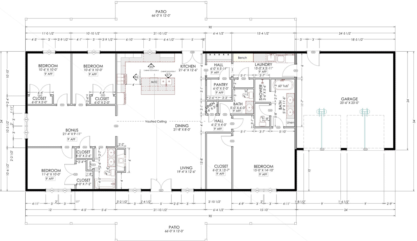 HC-24003 Magnolia Barndominium House Plan