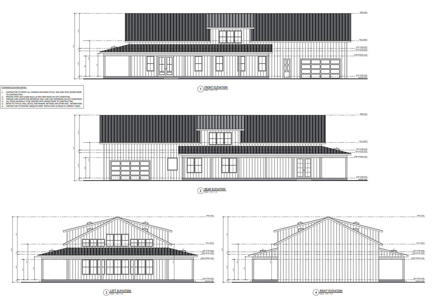 PL-2819 Hampton Barndominium House Plan