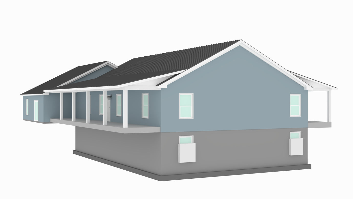 PL-64020 Nussfield Barndominium House Plan