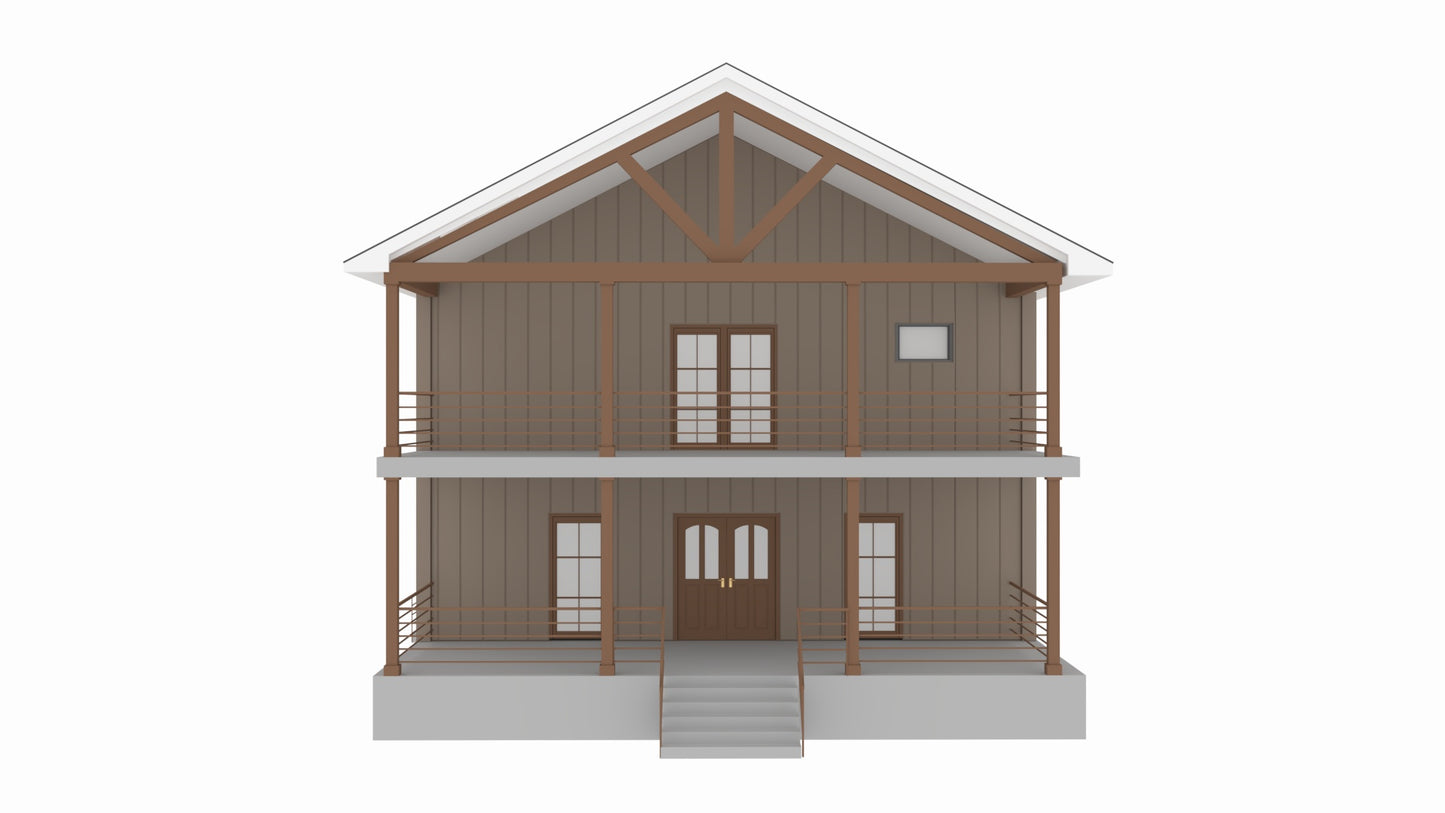 PL-64022 April Barndominium House Plan