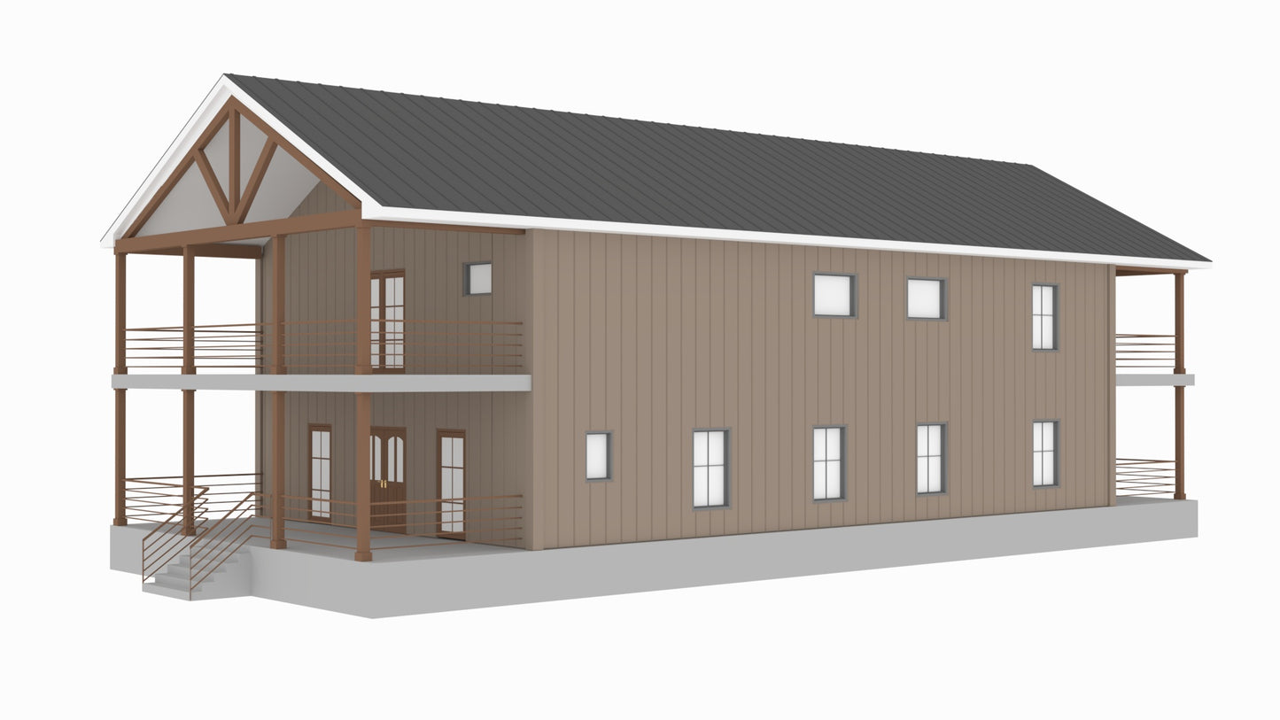 PL-64022 April Barndominium House Plan