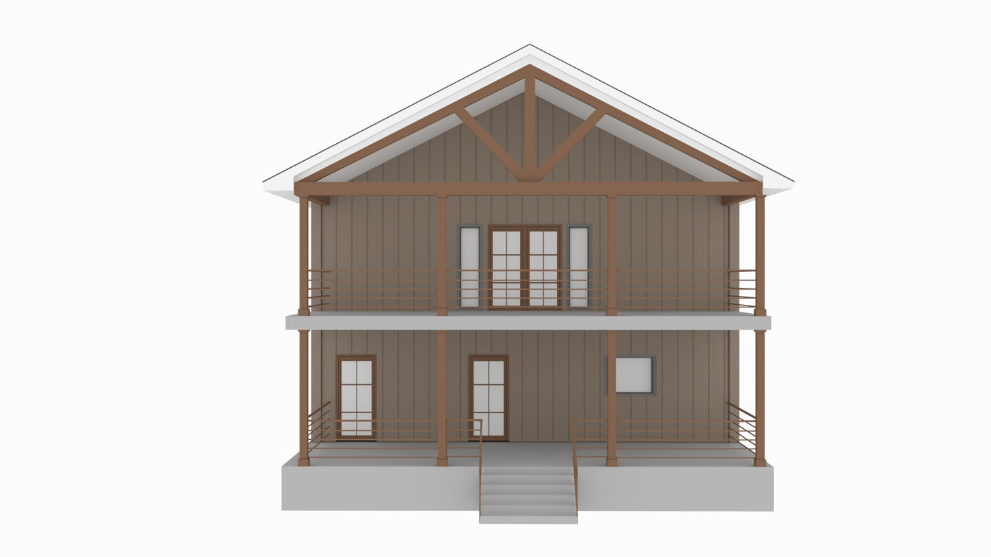 PL-64022 April Barndominium House Plan