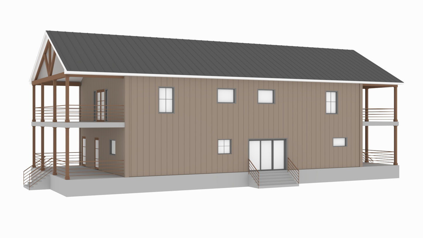 PL-64022 April Barndominium House Plan
