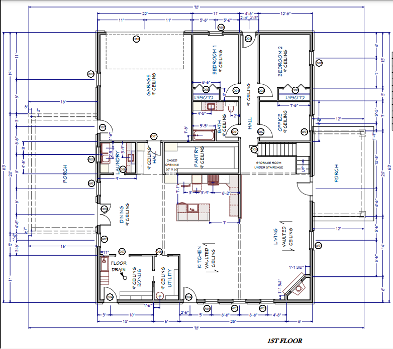 LP-1018 Woodlands Barndominium House Plans