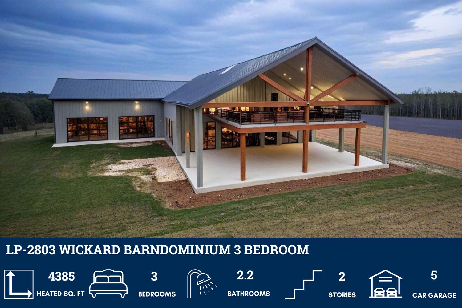 50x100 Barndominium House Plans