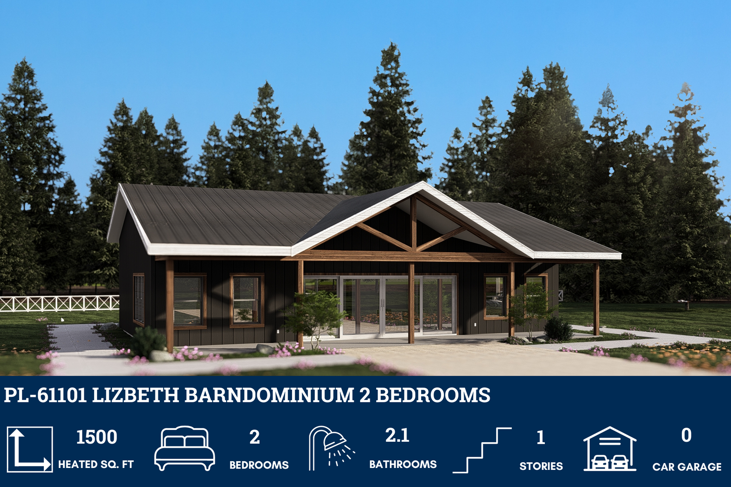 Open Concept Barndominium House Plans