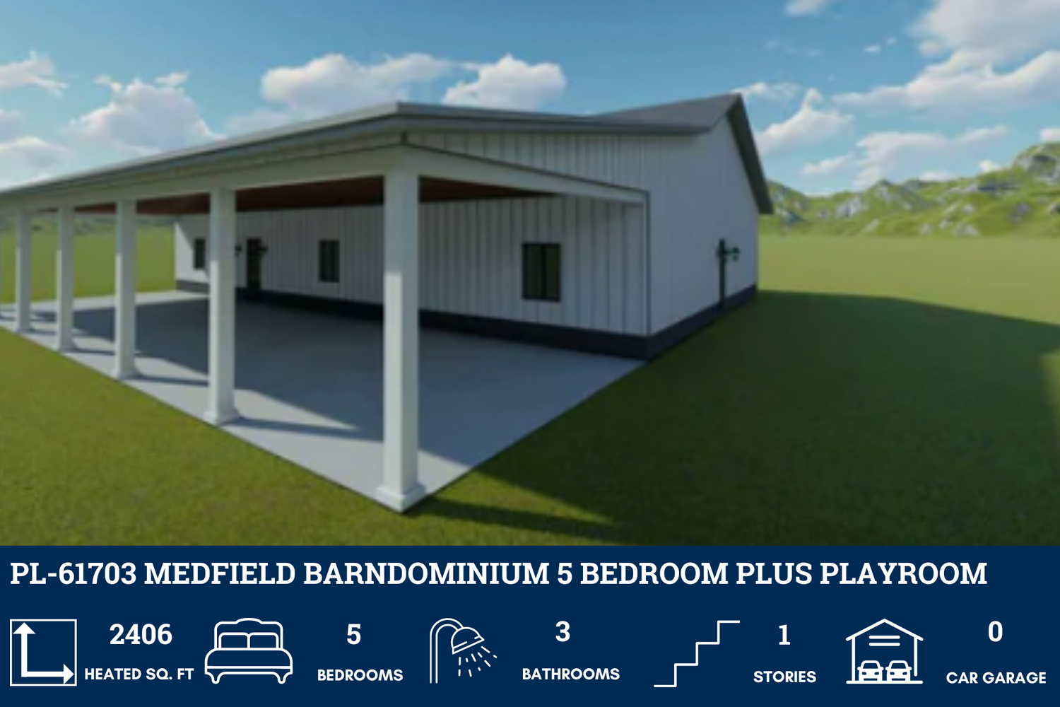 40x60 Barndominium House Plans