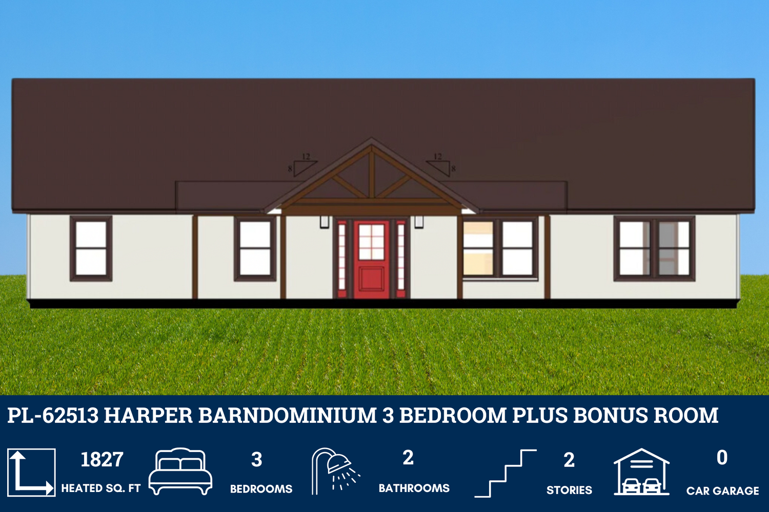 3 Bedroom Barndominium House Plans