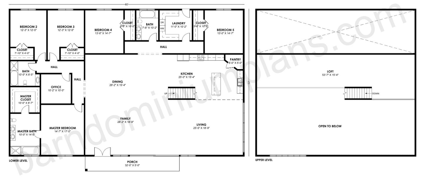 BCO-40083 Barndominium House Plan