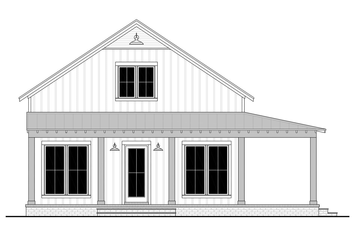 HPZ-22002 Caden Barndominium House Plan
