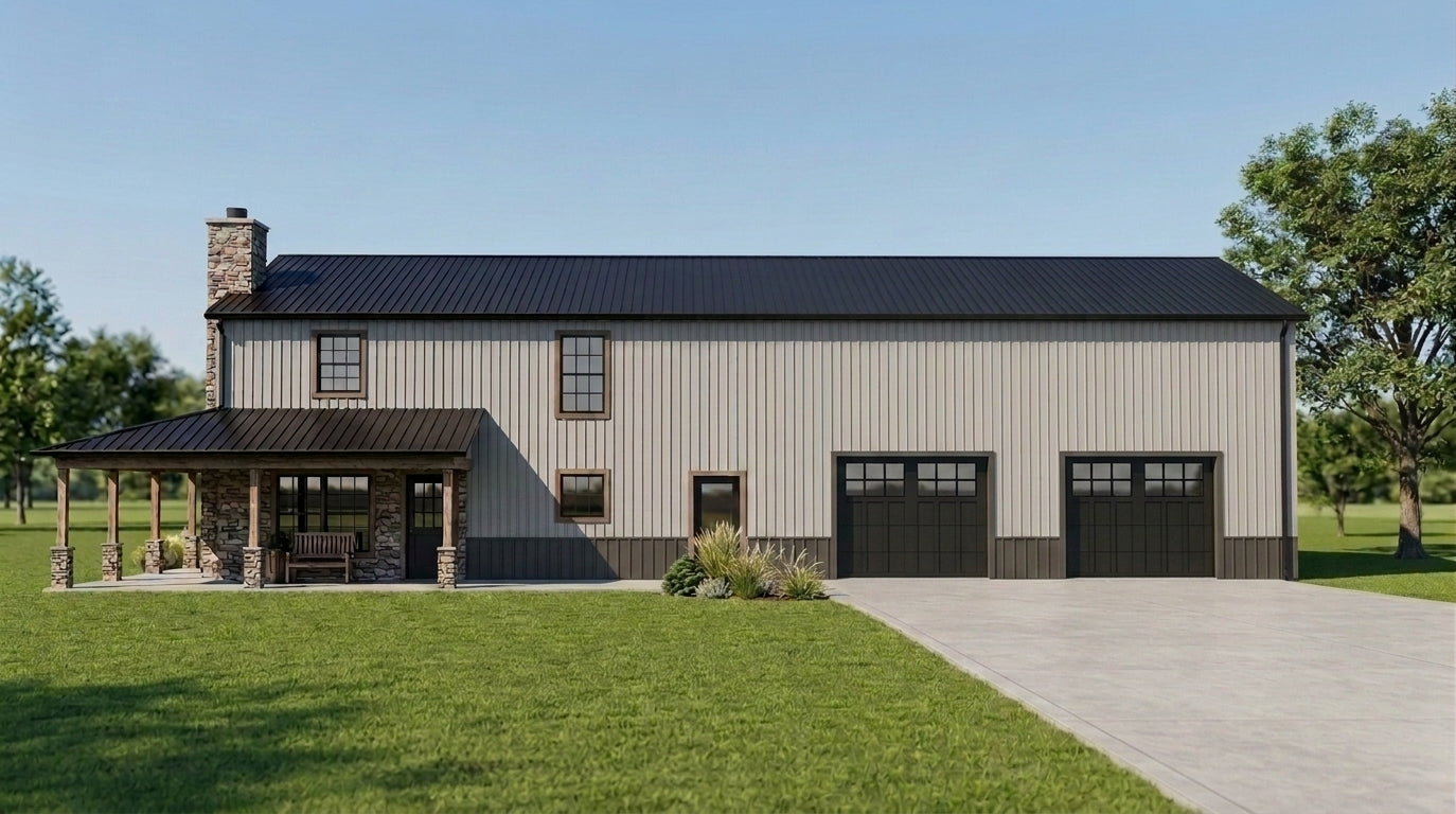 BG-20040 Clarendon Barndominium House Plan