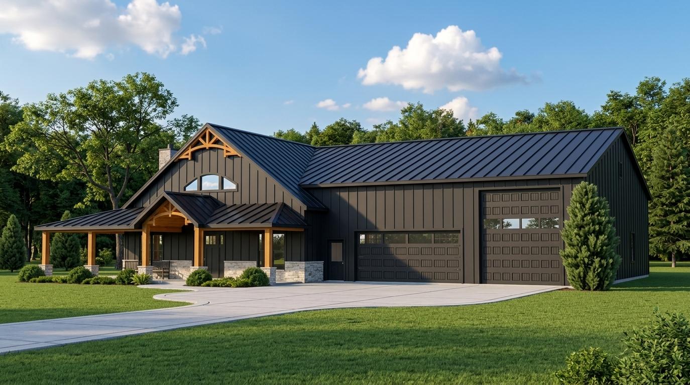 BG-20003-B Fairhaven Barndominium House Plan