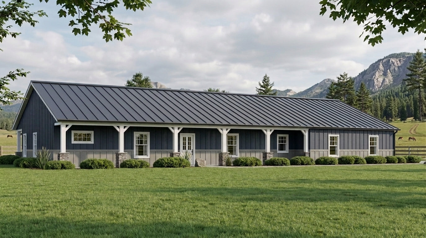 BG-20033 Lancaster Barndominium House Plan