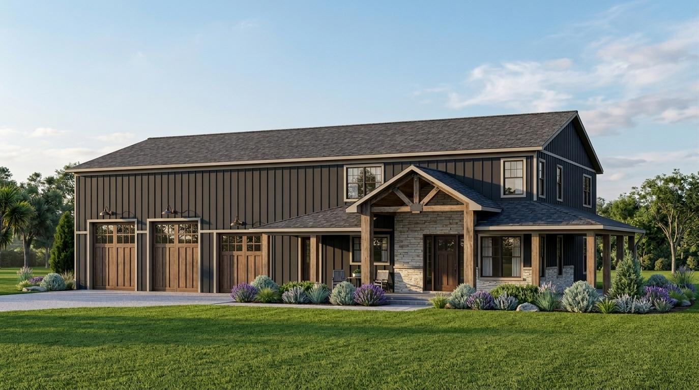 BG-20014 Bennett Barndominium House Plan