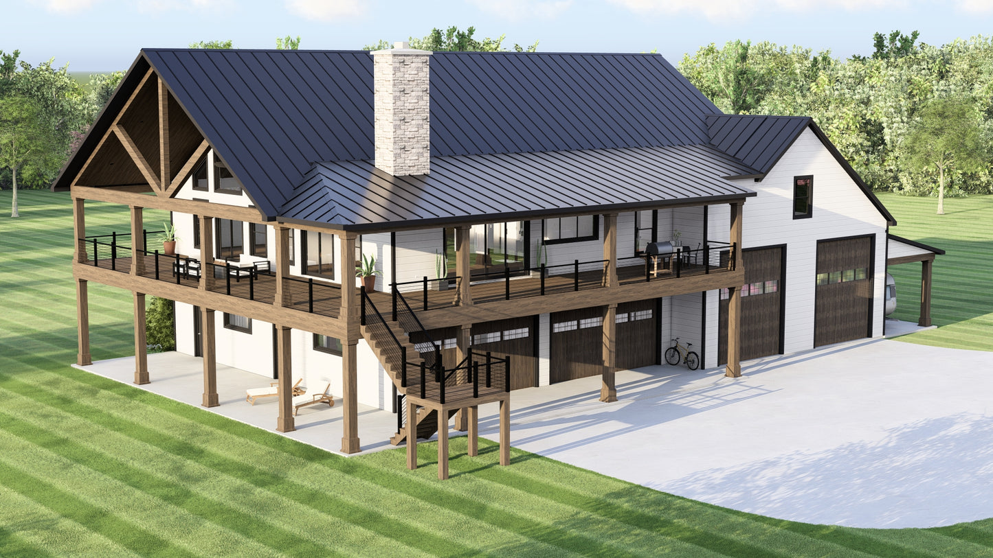 BG-20051 Darby Barndominium House Plan