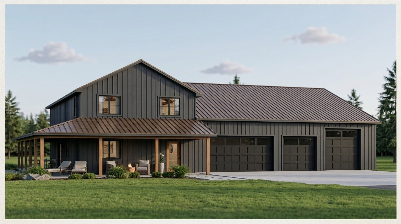 BG-20081 Vail Barndominium House Plan