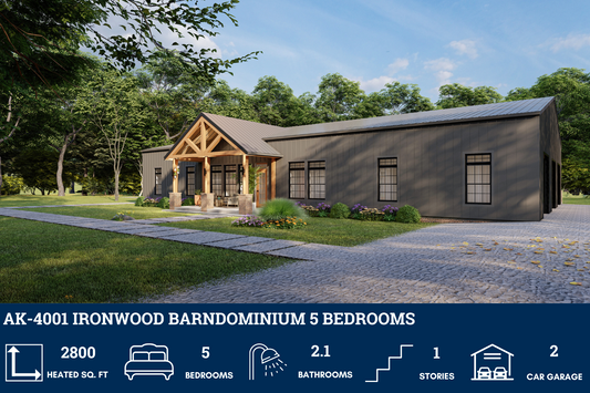 AK-4001 Ironwood Barndominium House Plan