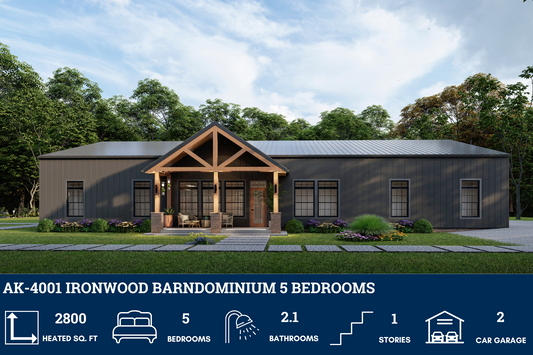 AK-4001 Ironwood Barndominium House Plan