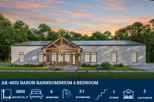AK-4002 Baron Barndominium House Plan
