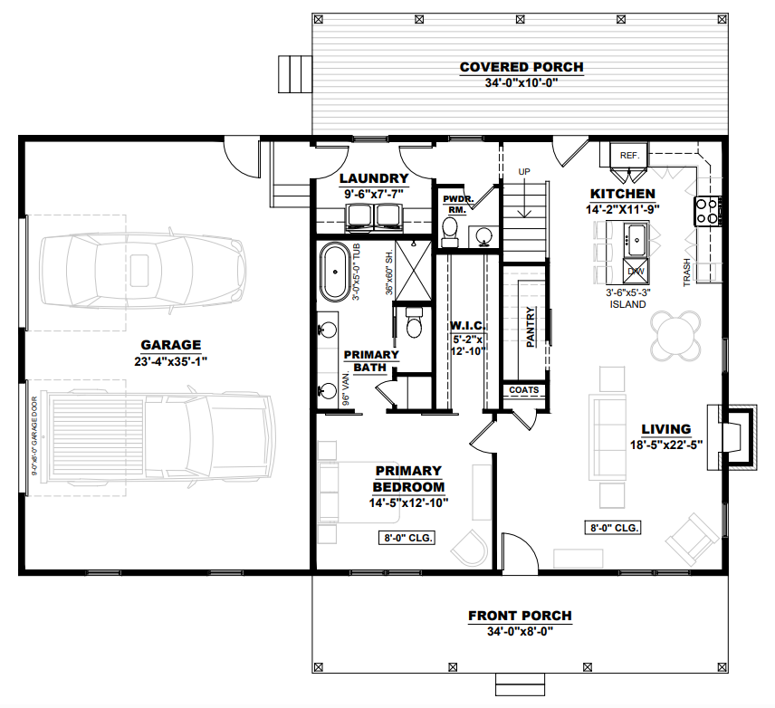 AK-4006-C Eldermere Barndominium House Plan
