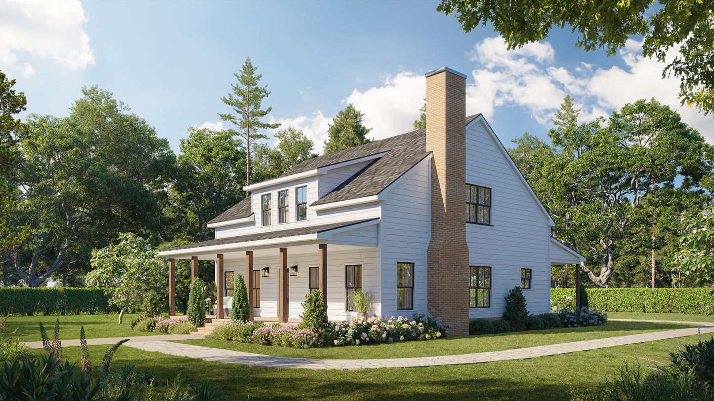 AK-4007-B Clarion Barndominium House Plan