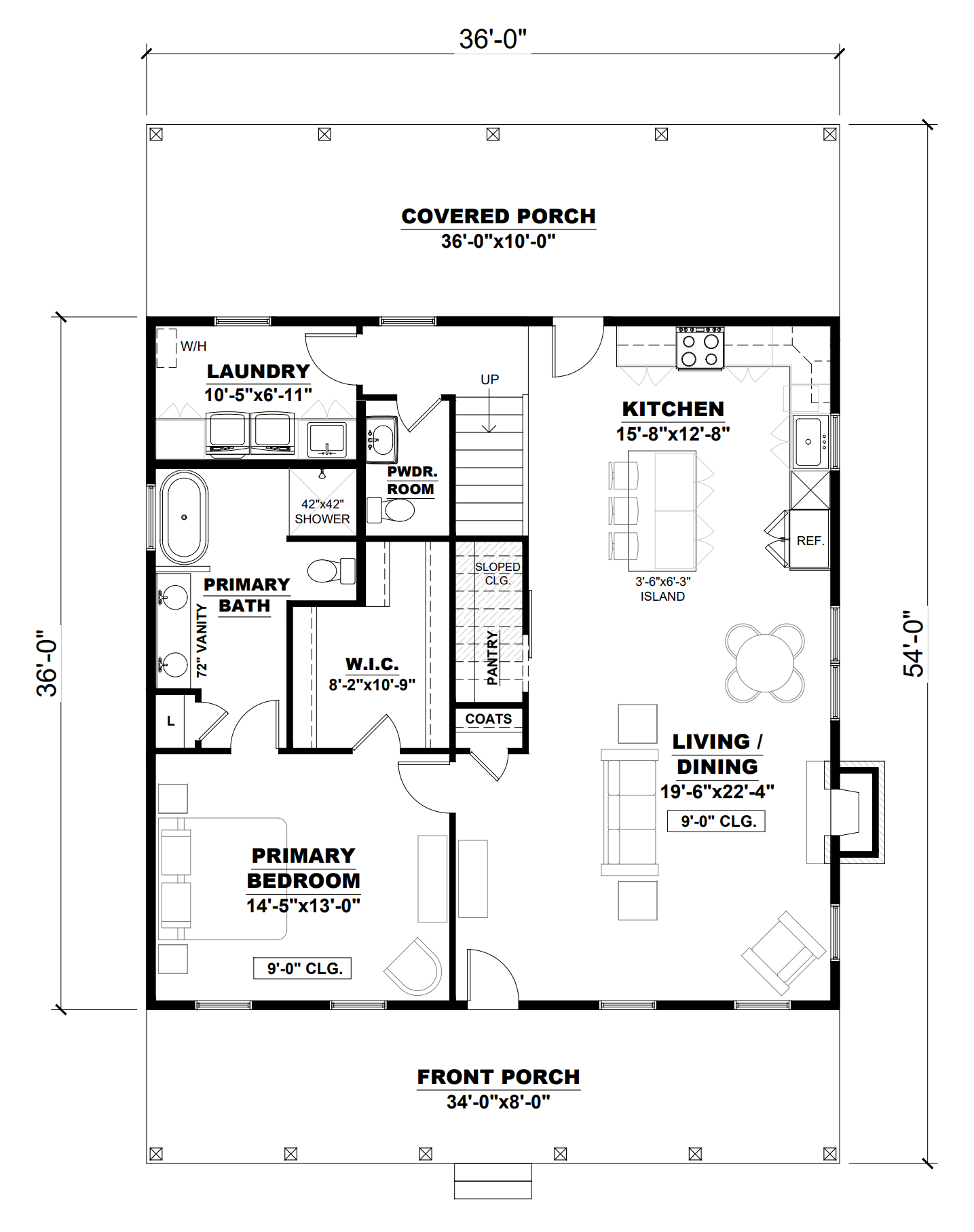 AK-4007-B Clarion Barndominium House Plan