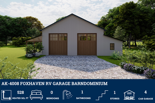 AK-4008 Foxhaven Barndominium House Plan