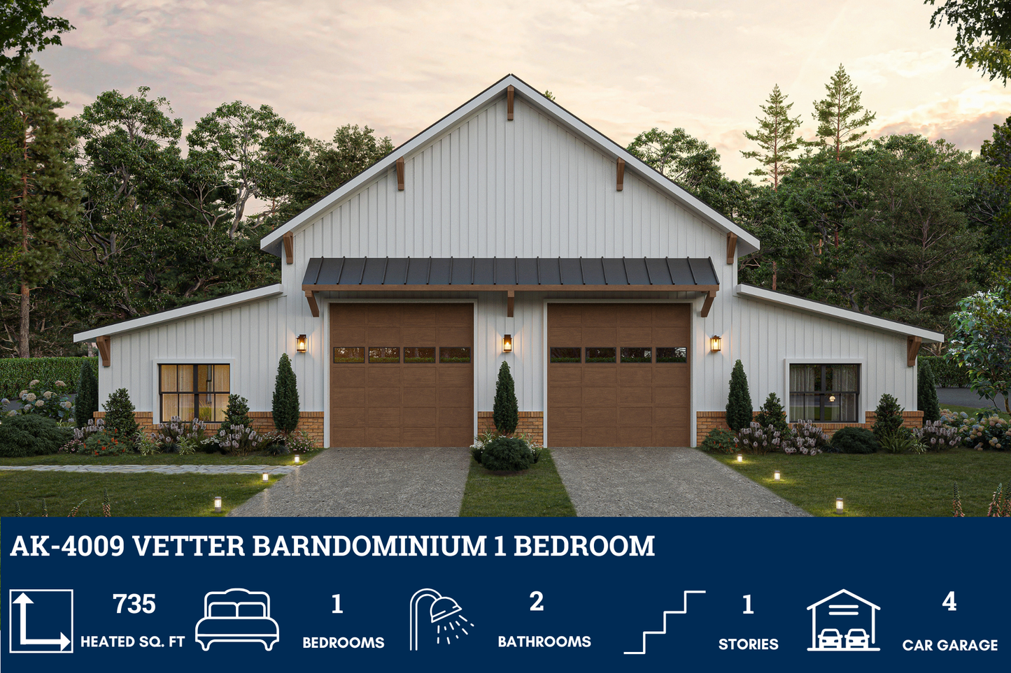 AK-4009 Vetter Barndominium House Plan