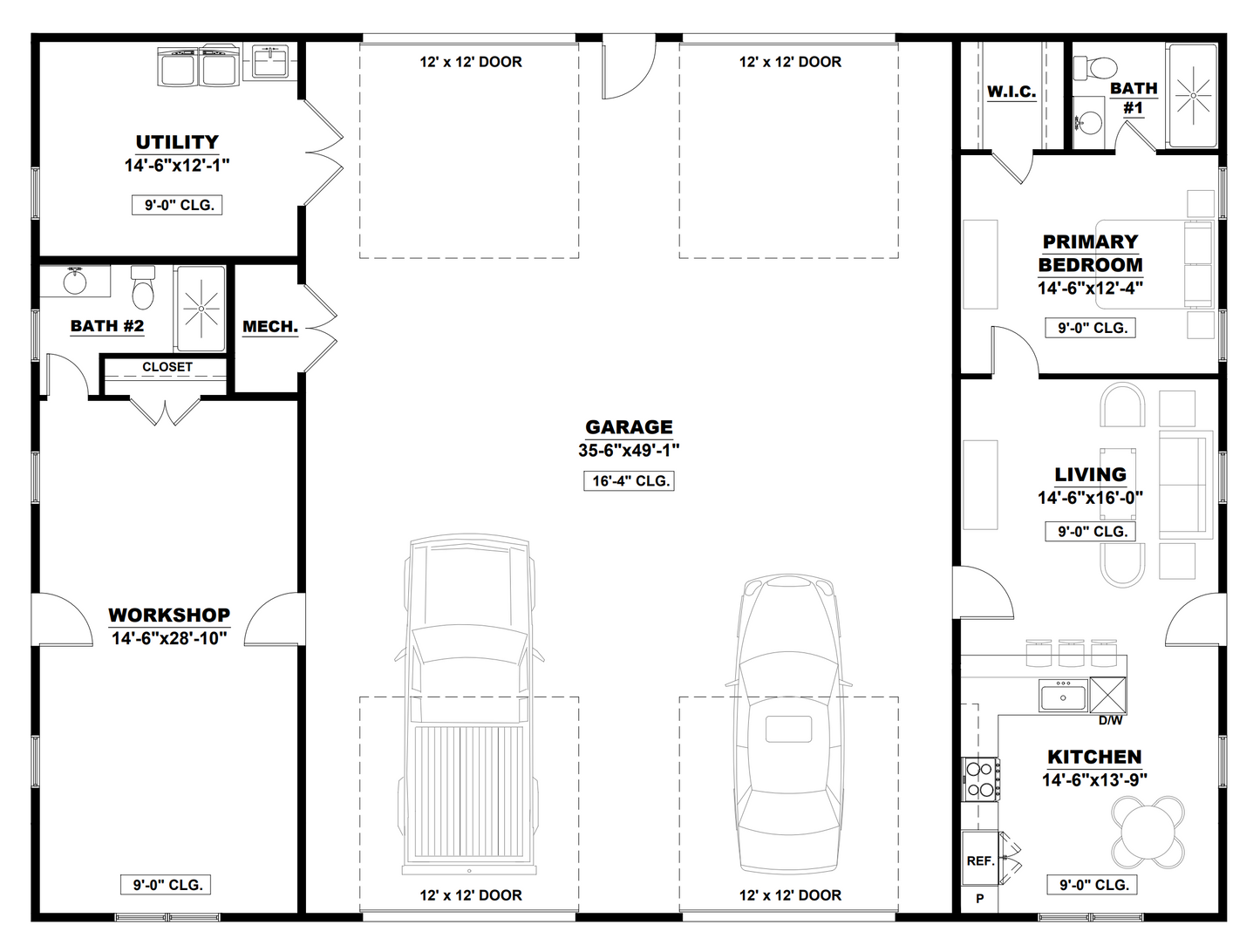 AK-4009 Vetter Barndominium House Plan