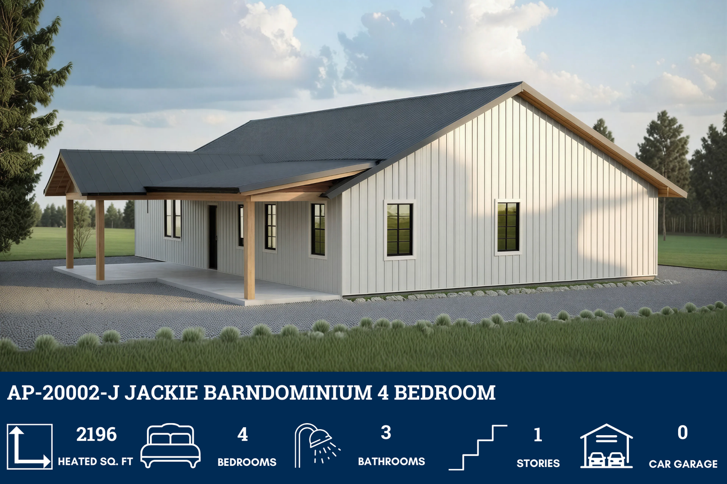 AP-20002-J Jackie Barndominium House Plan