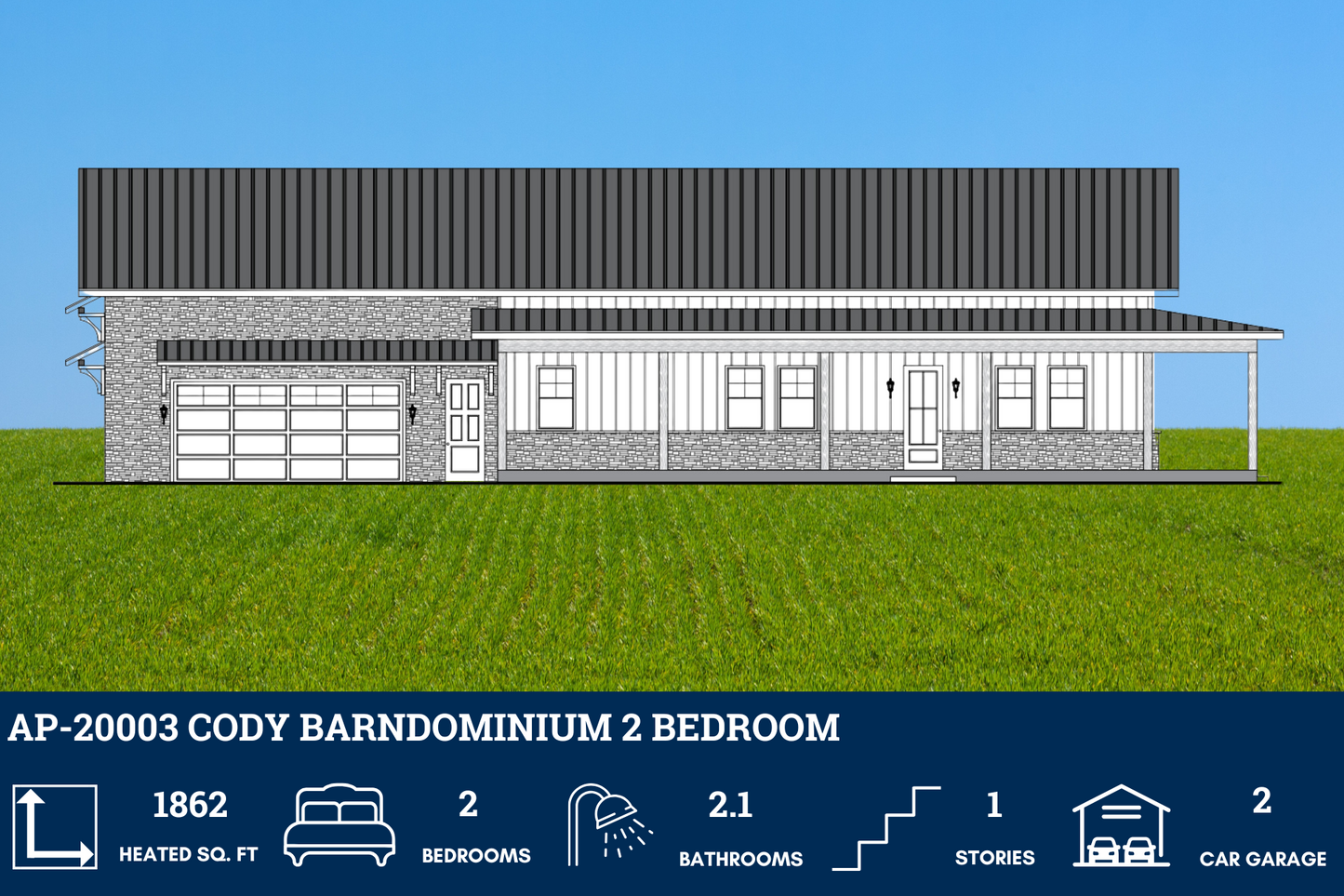 AP-20003 Cody Barndominium House Plan