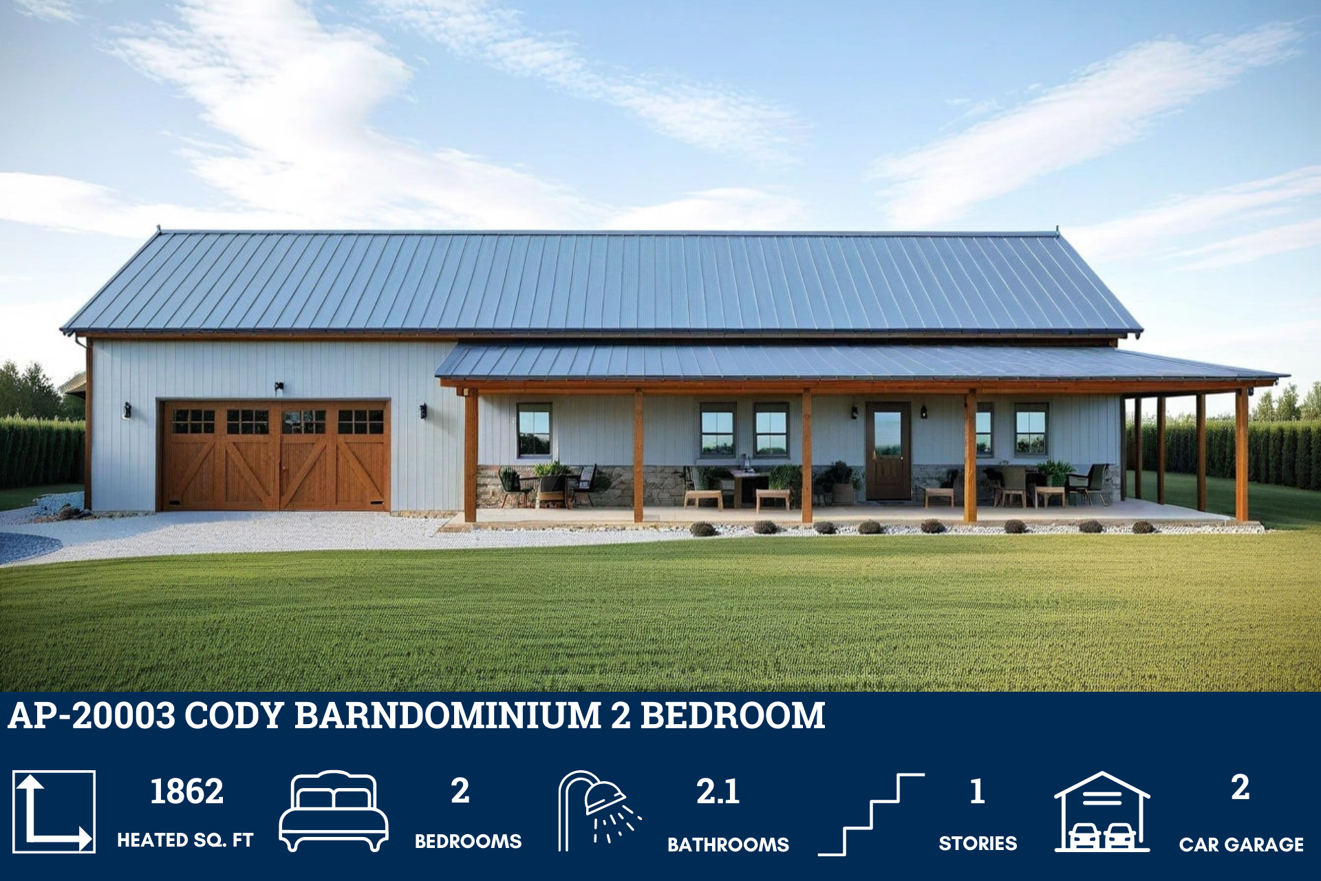 AP-20003 Cody Barndominium House Plan