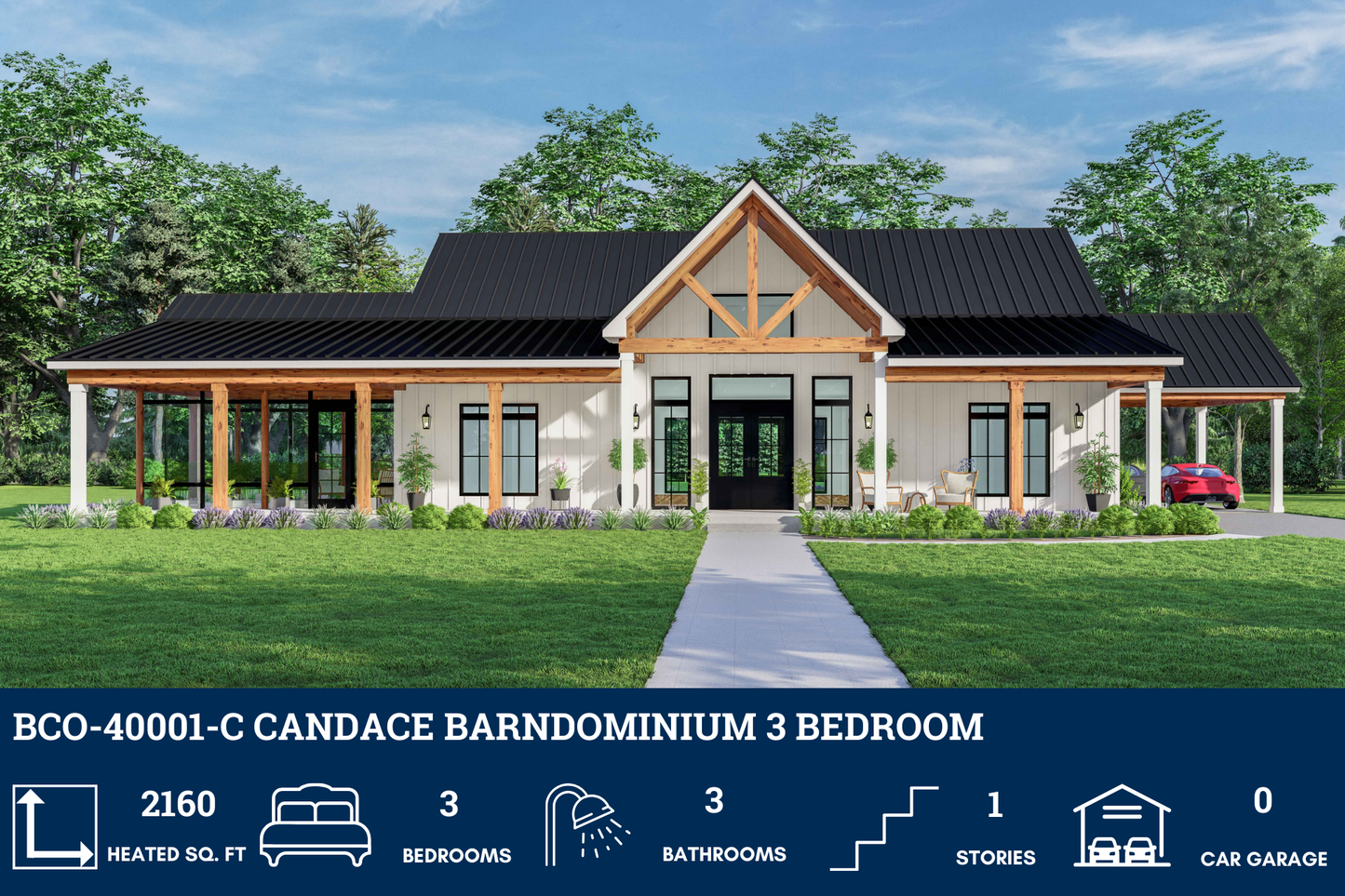 BCO-40001-C Candace Barndominium House Plan