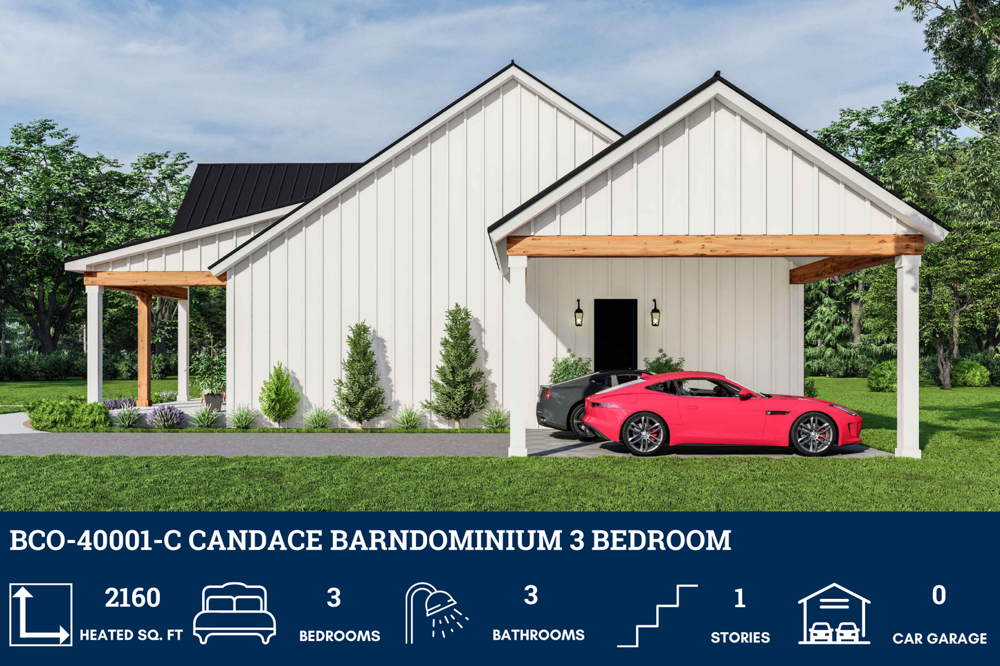 BCO-40001-C Candace Barndominium House Plan