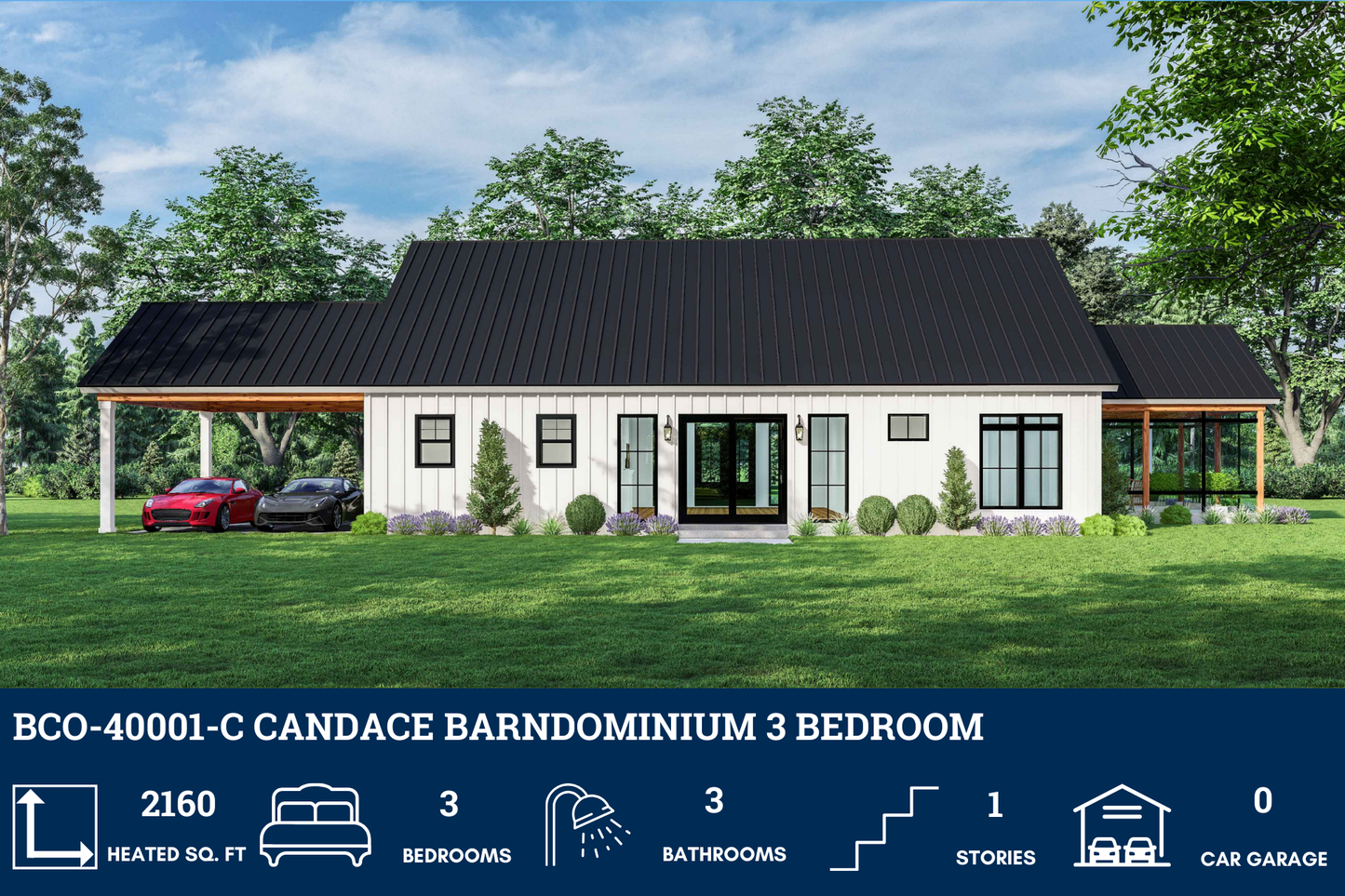 BCO-40001-C Candace Barndominium House Plan