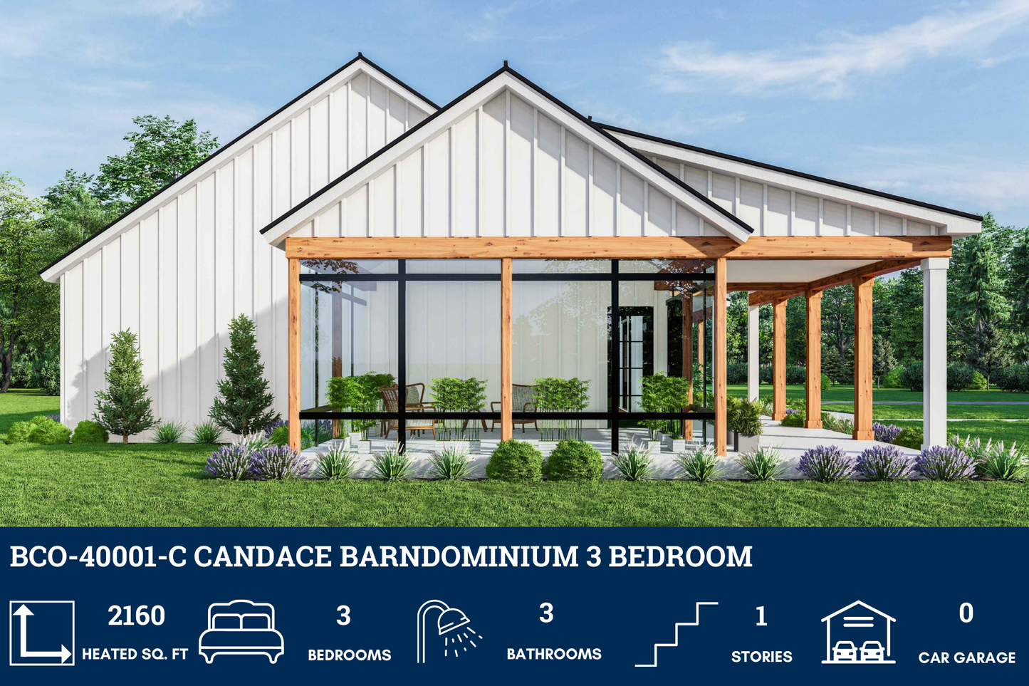 BCO-40001-C Candace Barndominium House Plan