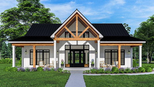 BCO-40001-R Eden Barndominium House Plan