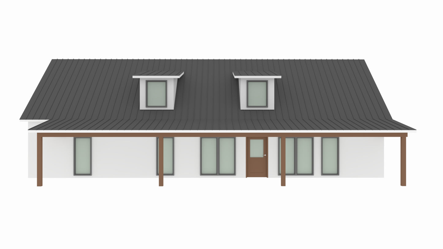 BCO-40006-R Rush Barndominium House Plan