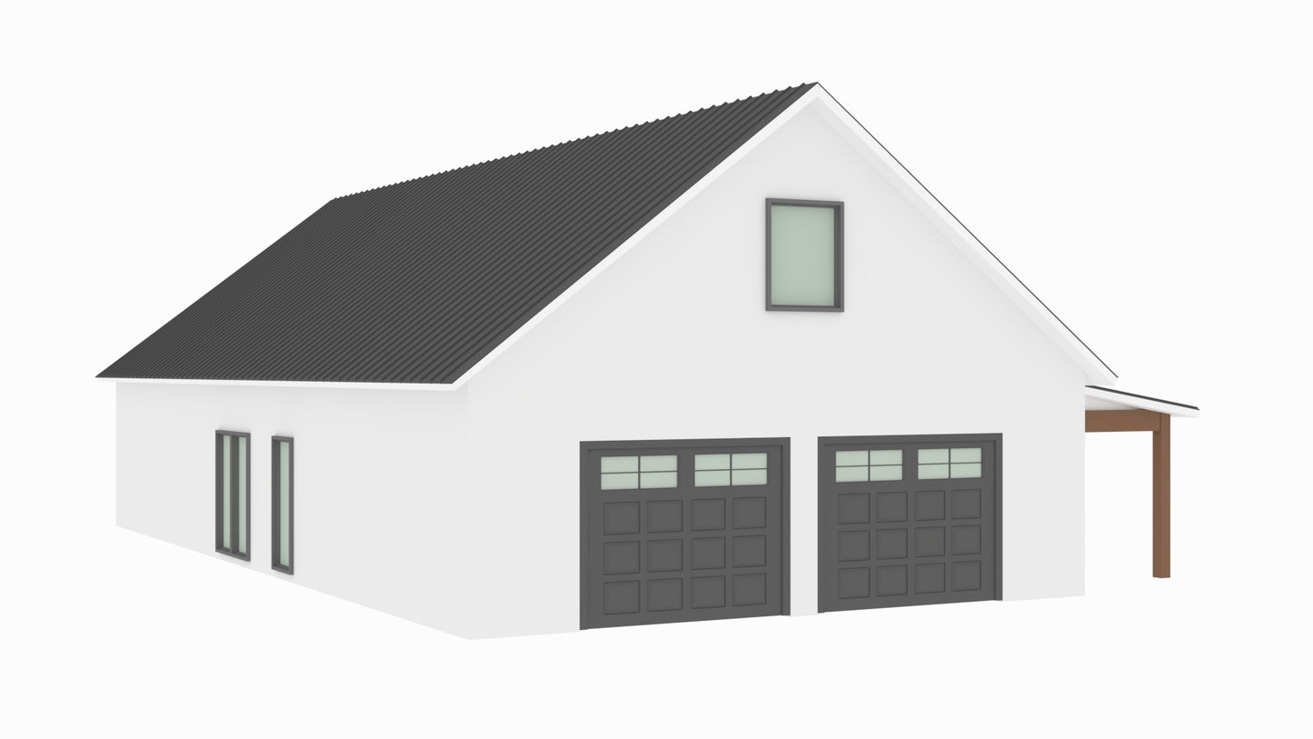 BCO-40006-R Rush Barndominium House Plan