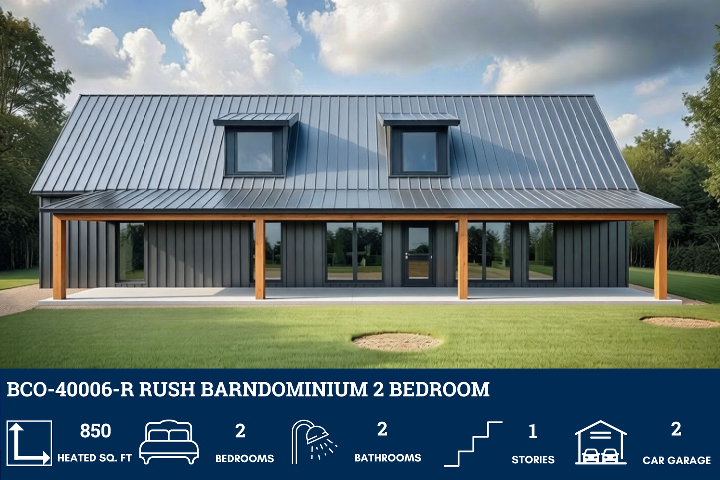 BCO-40006-R Rush Barndominium House Plan