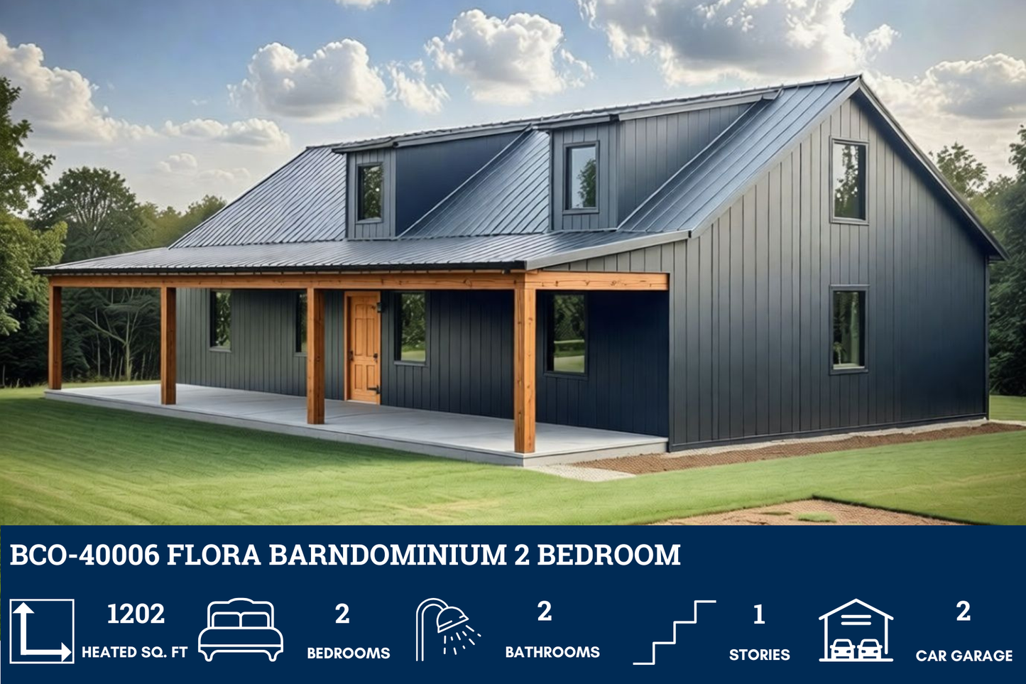 BCO-40006 Flora Barndominium House Plan