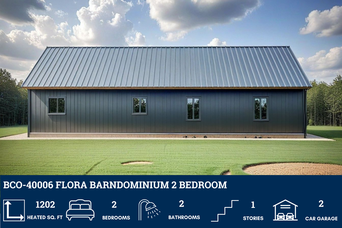 BCO-40006 Flora Barndominium House Plan