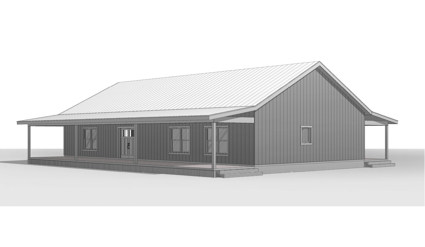 BCO-40007-K Kenneth Barndominium House Plan