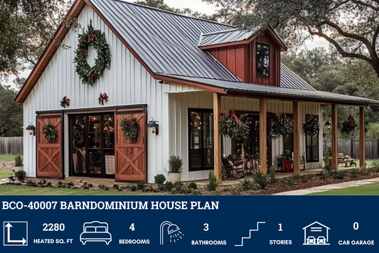 BCO-40007 Barndominium House Plan