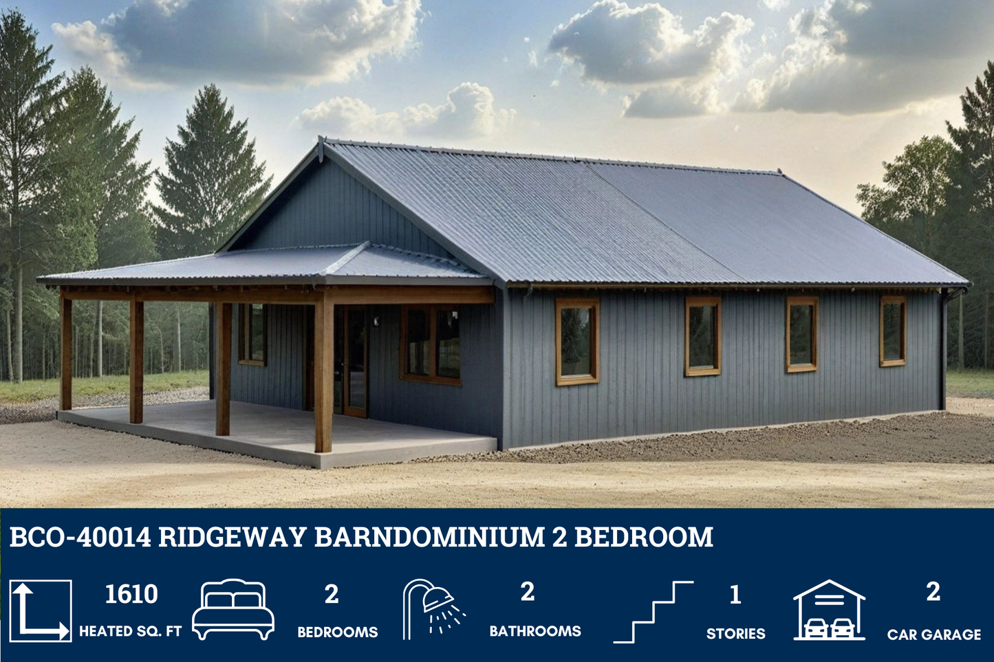 BCO-40014 Ridgeway Barndominium House Plan