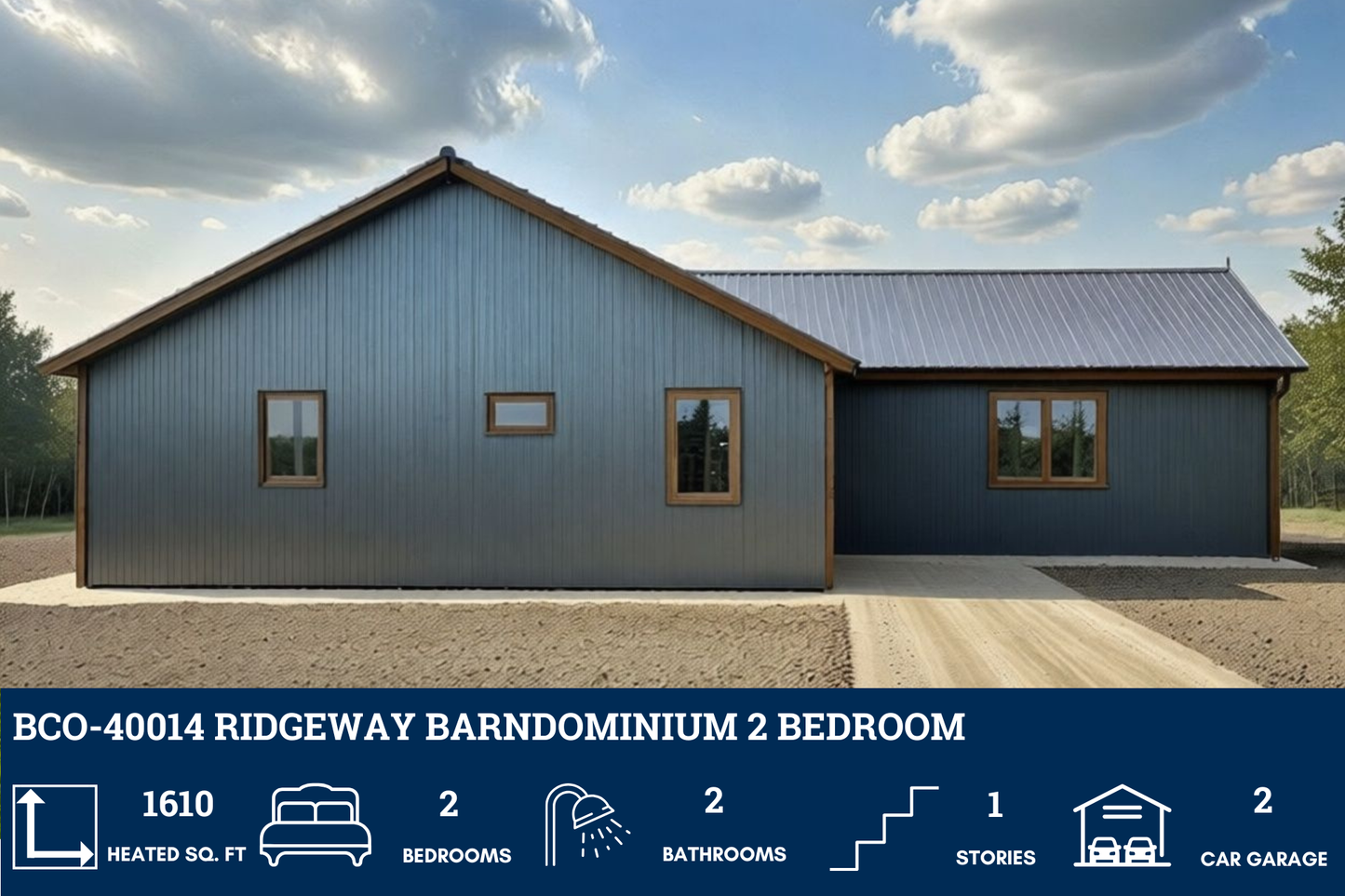 BCO-40014 Ridgeway Barndominium House Plan