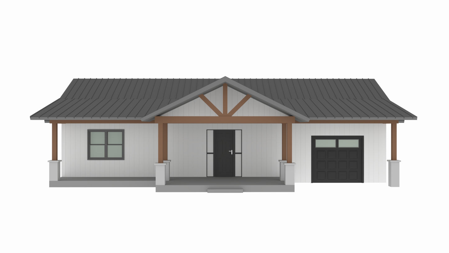 BCO-40029-S Shannon Barndominium House Plan