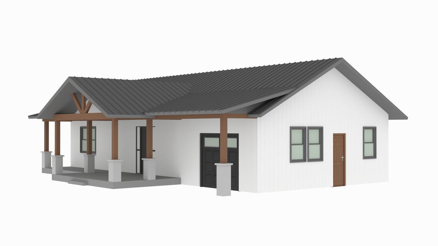 BCO-40029-S Shannon Barndominium House Plan