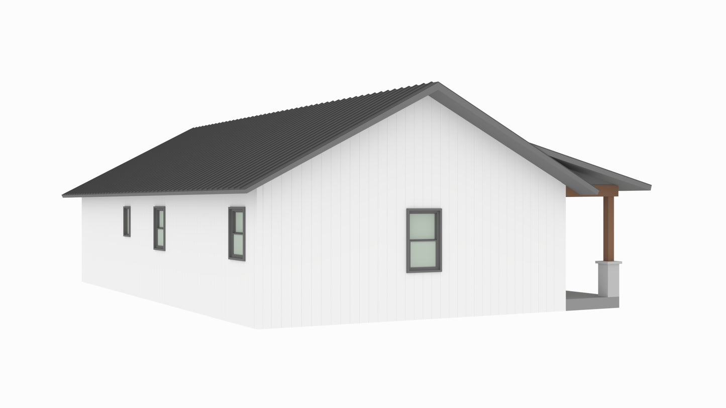 BCO-40029-S Shannon Barndominium House Plan